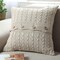 Cotton Knitted Decorative Throw Pillow Cover Sweater Square Warm Cushion Cover for Couch Bed, Home Accent Decor (Beige, 18"*18")